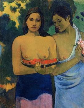 保羅 高更 Two Tahitian Women